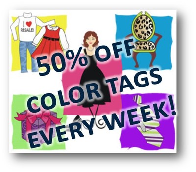 50% off color tags every week.